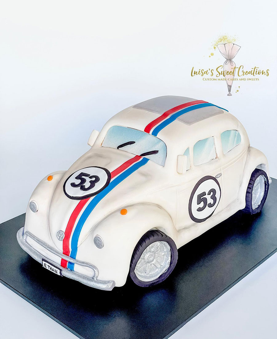 3D Herbie VW Beetle cake by Luisas Sweet Creations Brisbane